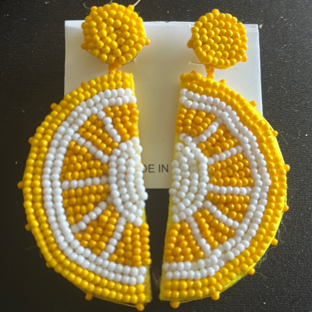 Super cute lemon earrings. Perfect for summer or your tropical vacay . NWT